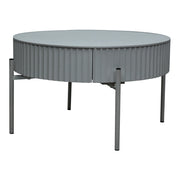 Tavolino da caffè consolle laterale 36 x 60 cm grigio 03_0010841