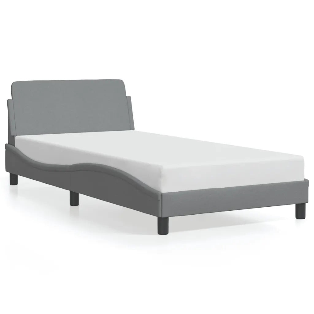 Giroletto-Struttura Letto Dover Grigio Chiaro 100x200 cm Tessuto