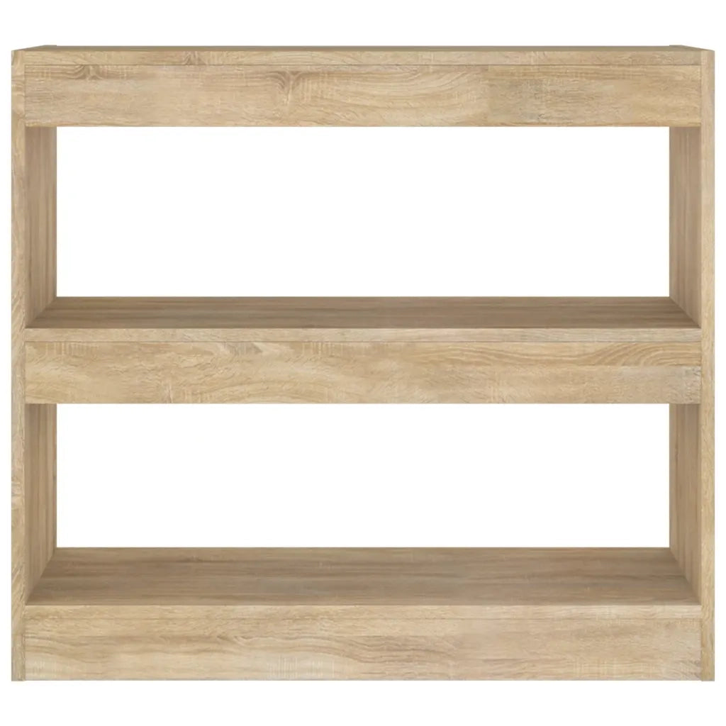 Libreria Divisorio-Scaffale per Libri-Mobile di Stoccaggio Rovere Sonoma 80x30x72 cm