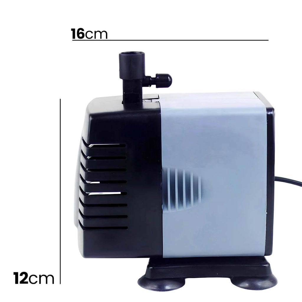 Pompa sommergibile per acquari 25 W compatta Portata 1200 l/h Nero Avizar