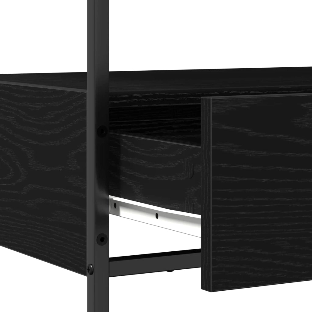 Tavolo consolle Rovere Nero 75 x 40 x 75 cm Legno multistrato 862938