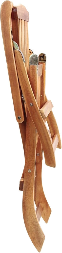 Lettino Prendisole Queen Mary Legno Acacia Poggiapiedi Rimovibile Sedia Sdraio Giardino Piscina