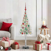 Albero di Natale con 150 LED Bianco 120 cm PE e Acciaio 3396211