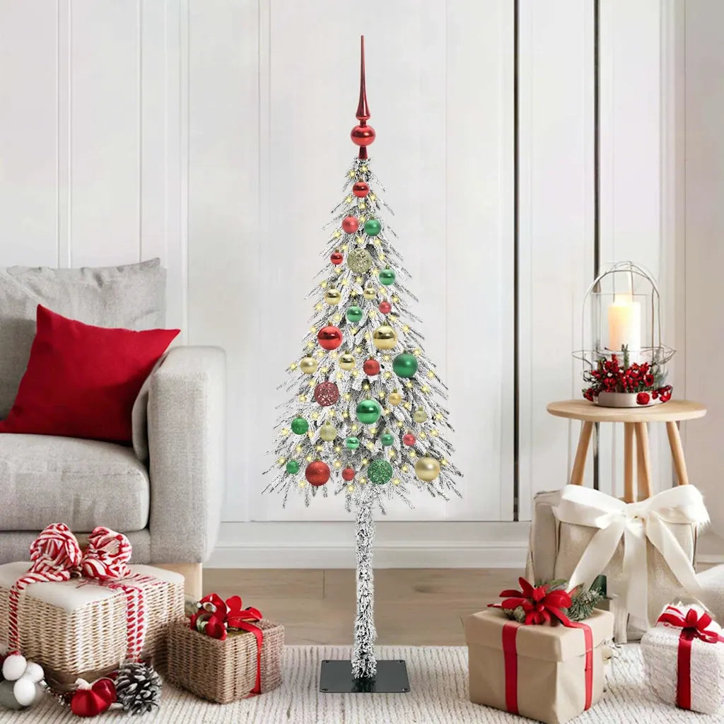 Albero di Natale con 150 LED Bianco 120 cm PE e Acciaio 3396211