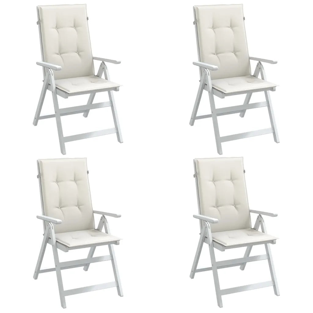 Cuscini Sedia Schiena Alta 4 Crema MÃ©lange 120x50x4 Tessuto