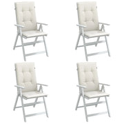 Cuscini Sedia Schiena Alta 4 Crema MÃ©lange 120x50x4 Tessuto