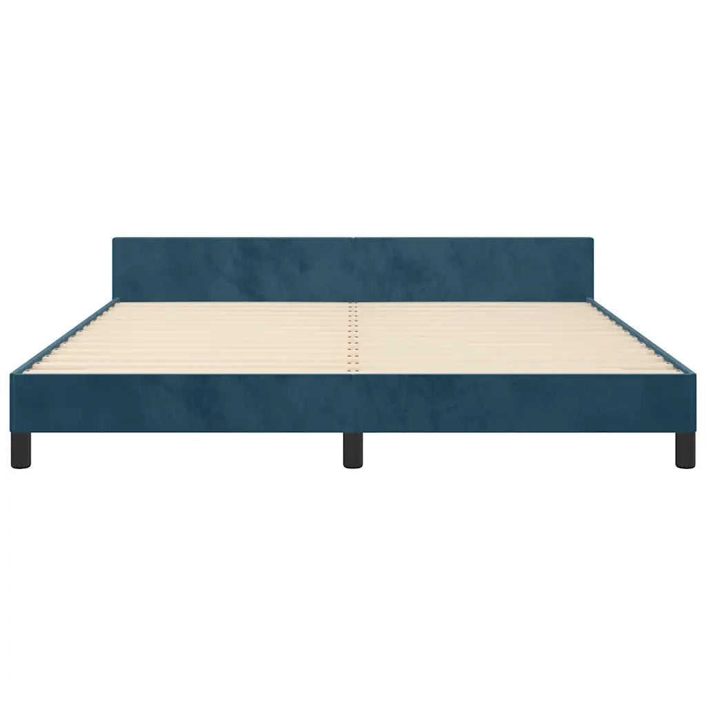 Giroletto senza Materasso Blu Scuro 180x200 cm in Velluto 347589