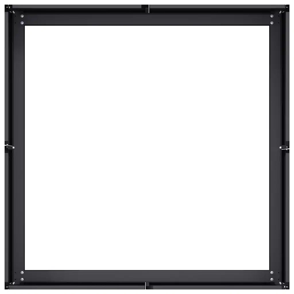 Fioriera Nera 80x80x30 cm in Acciaio