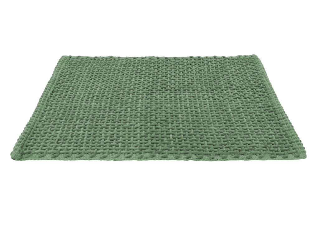 Tappeto Bagno Doccia Antiscivolo In Microfibra Super Assorbente Osaka - Parure 3 Pezzi - Verde