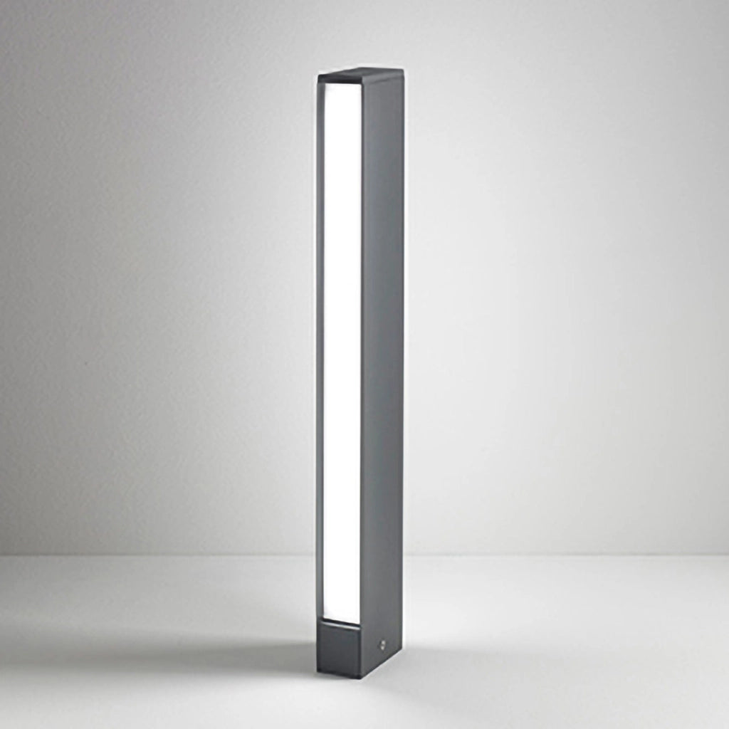 Slat Paletto Luminoso a LED per Esterni, Struttura in Alluminio Pressofuso Grigio Scuro, Diffusore in Policarbonato, 14W, 3000K, Grado IP54, 60.5 cm