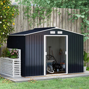 CASA DA GIARDINO 277x195x192 cm Acciaio Grigio antracite con 2 porte scorrevoli