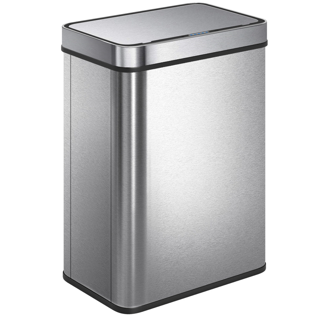 Cestino per rifiuti sensore 50 litri ¨C zephmum ¨C acciaio inox argento