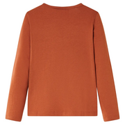 Maglietta da Bambina a Maniche Lunghe Cognac 104 14340