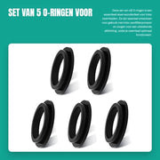 Set di O-ringen 5 pezzi - O-ringen per pompa da bagno - O-ringen per sanitari - Ricambi di riserva Intex - Alta qualità di adeguatezza - Facile da installare
