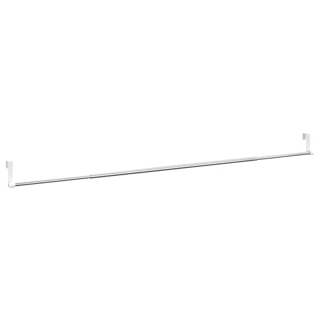 Binari per Tende 2 pz Bianco e Argento 90-135 cm Alluminiocod mxl 71158