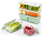 Contenitore di Stoccaggio Stacking con Lattina Rimovibile 9000 ml, per Frigoriferi, Armadi, Banchi di Cottura e Armadi a Vetture, Libero da BPA (Verde)