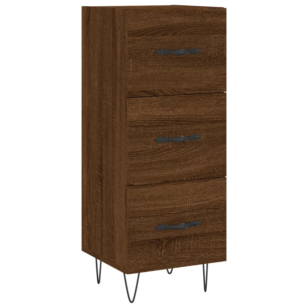 Credenza Rovere Marrone 34,5x34x90 cm in Legno Multistrato 828603