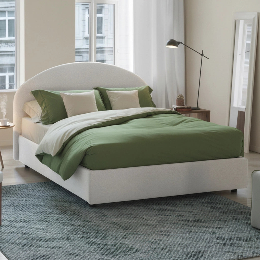 Letto Matrimoniale Melanite, Letto Matrimoniale Materasso Incluso Made in Italy, Bianco