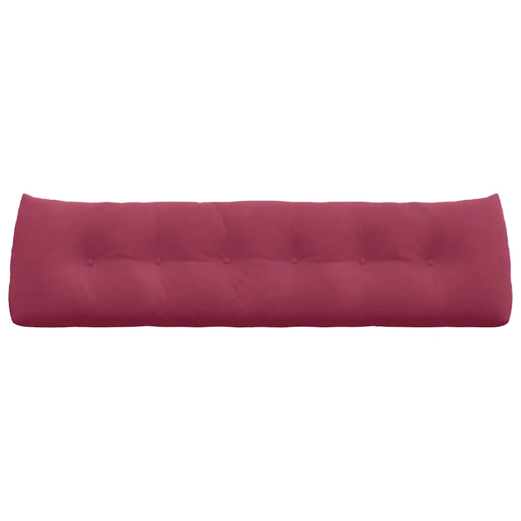 Cuscino per Schiena Rosso Vino 180 x 24 x 50 cm Velluto