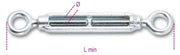 TENDITORI 2 OCCHI ZN.3/4 MM.20