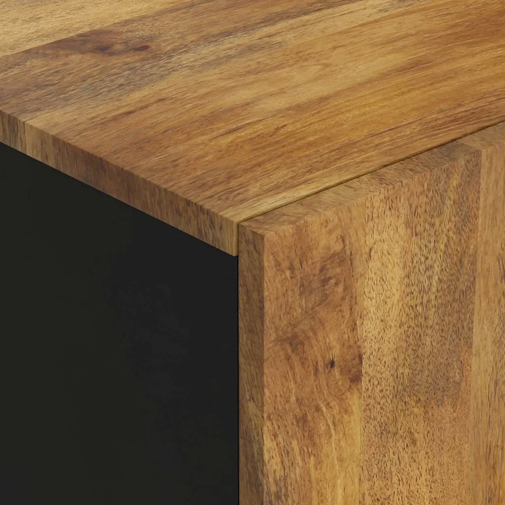 Credenza con 2 Ante 90x33x75 cm in Legno Massello di Mango 352928