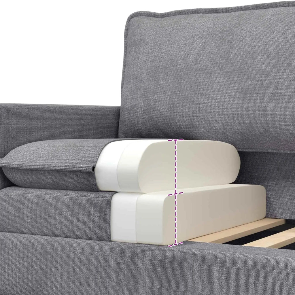 Divano Grigio Chiaro 76 x 81 x 87,5 cm Poliestere
