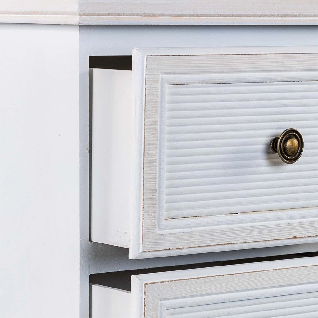 Cassettiera in legno bianco 31x26x80h