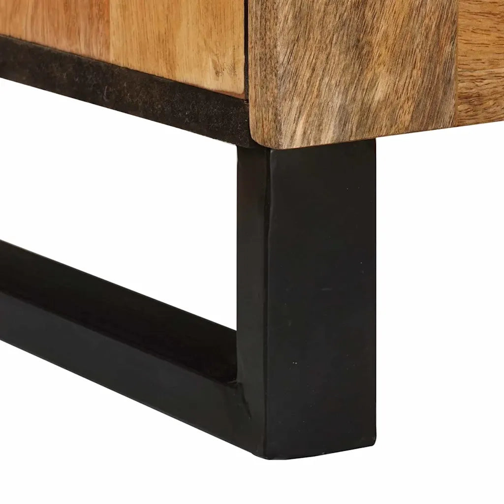 Mobile TV Marrone 105 x 33 x 46 cm Legno di mango massello