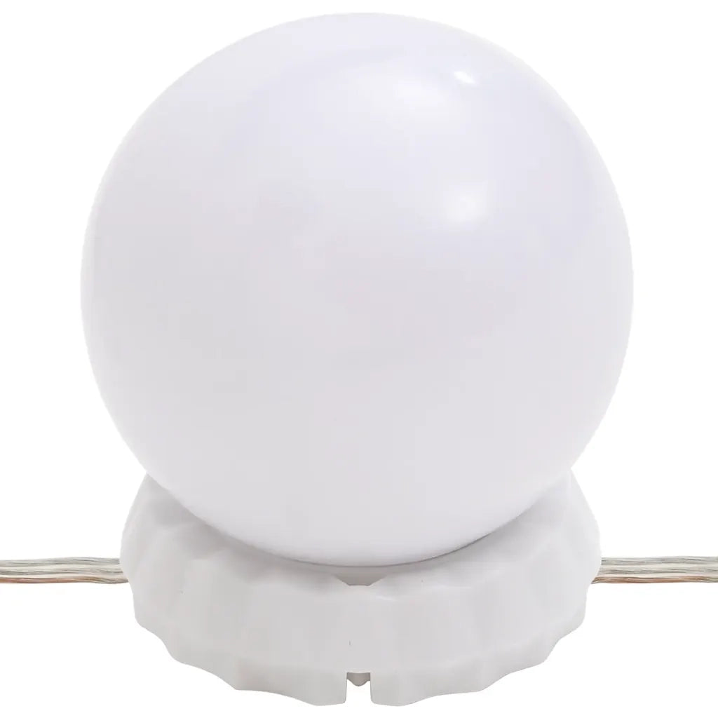 Specchio da Parete con Luci LED 15x40 cm Vetro Ovale 3189158