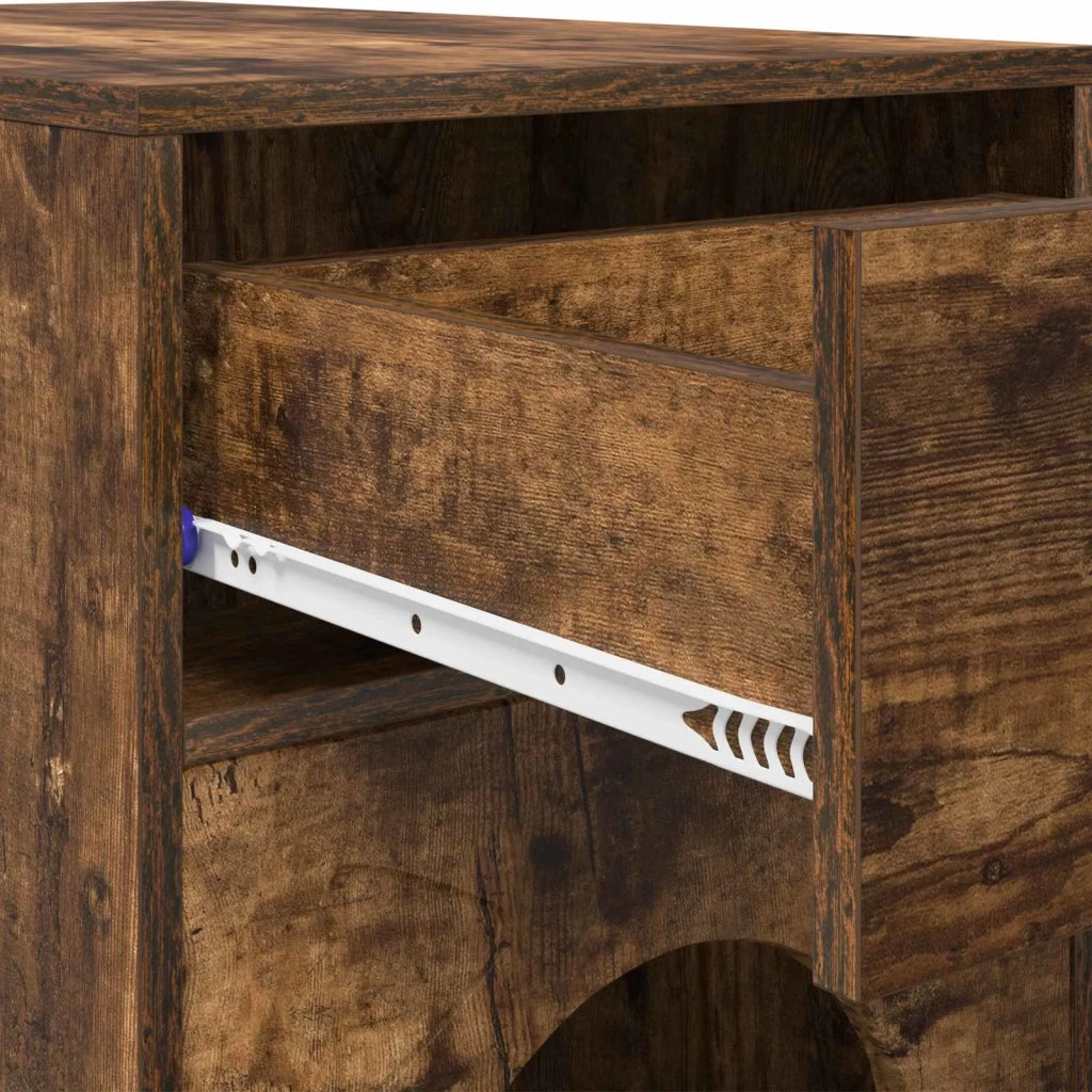Casa per Gatti Rovere fumé 72 x 42.5 x 70 cm Legno multistrato