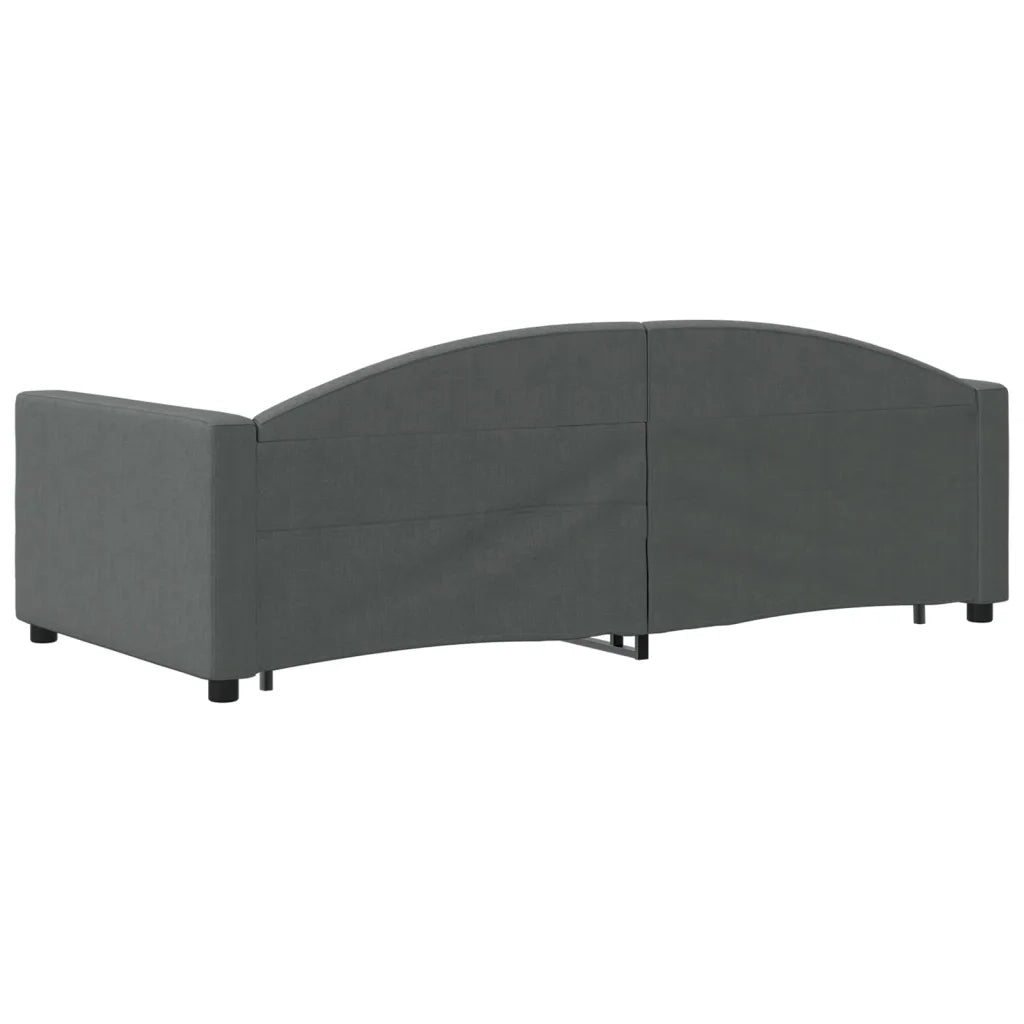 Divano Letto Estraibile Cassetti-Sofa Letto-Daybed Grigio Scuro 90x190cm Tessuto 286325