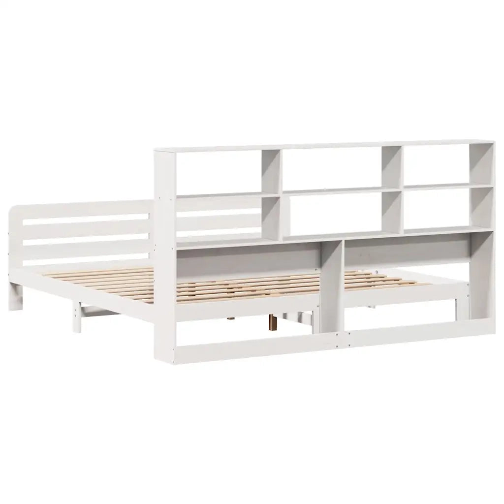 Giroletto senza Materasso-Struttura Letto Bianco 180x200 cm Legno Massello Pino 634212