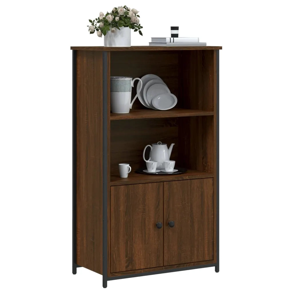 Credenza-Buffet-Armadio da cucina Rovere Marrone 62x32x103,5 cm in Legno Multistrato