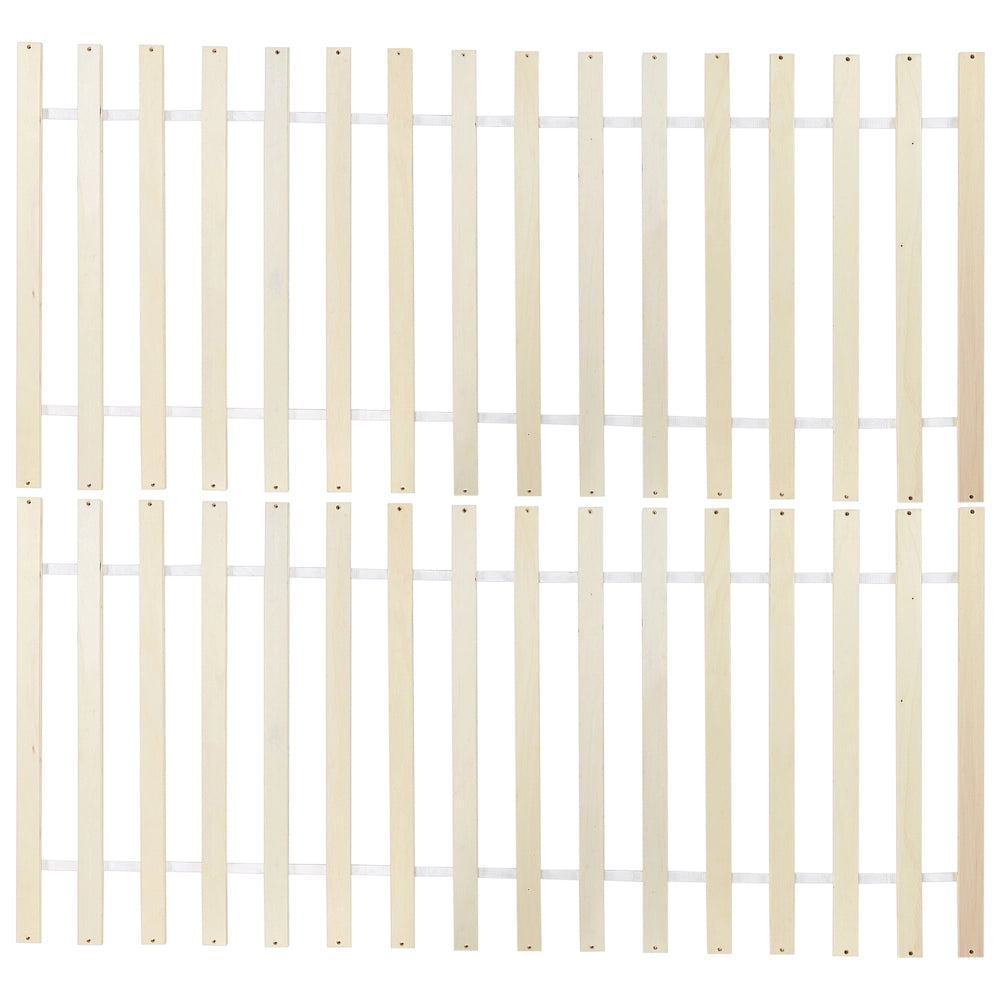 Letto matrimoniale in pino MDF con rete a doghe 140 x 200 cm in marrone stile minimalista scandinavo