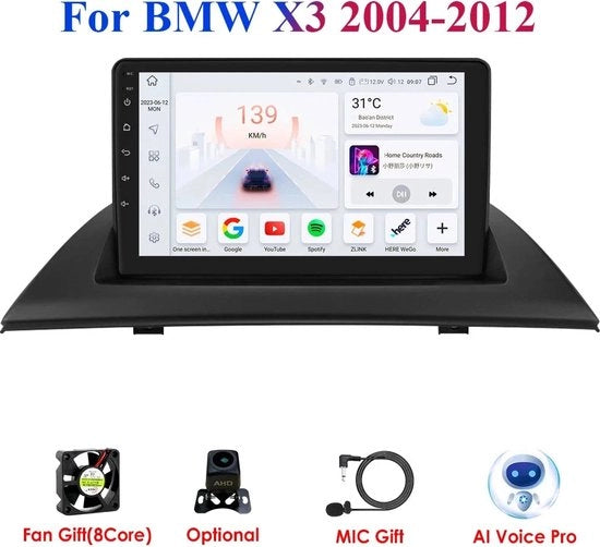 Autoradio Multimedia con CarPlay - Schermo per Auto - P1 (4Core 1G 32G) - Adatto per BMW X3 E83 2004-2012