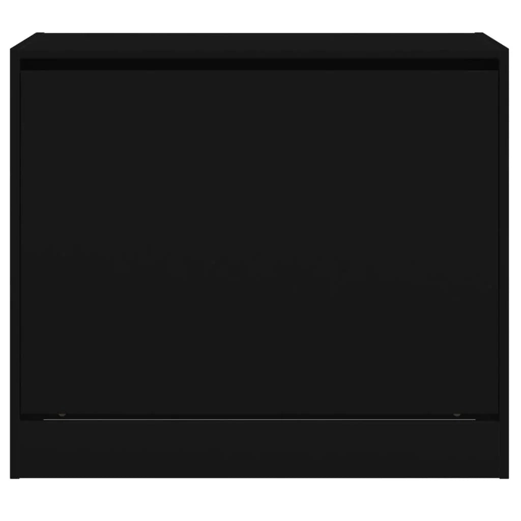 Scarpiera mobile contenitore per scarpe mobile per ingresso/corridoio/soggiorno 80 x 42 x 69 cm legno ingegnerizzato nero 02_0022028
