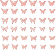 Decorazione per la parete 36 pezzi - Decorazione per la parete a carta 3D - Farfalle - Decorazione per la casa - Decorazione per la parete - Decorazione per il matrimonio