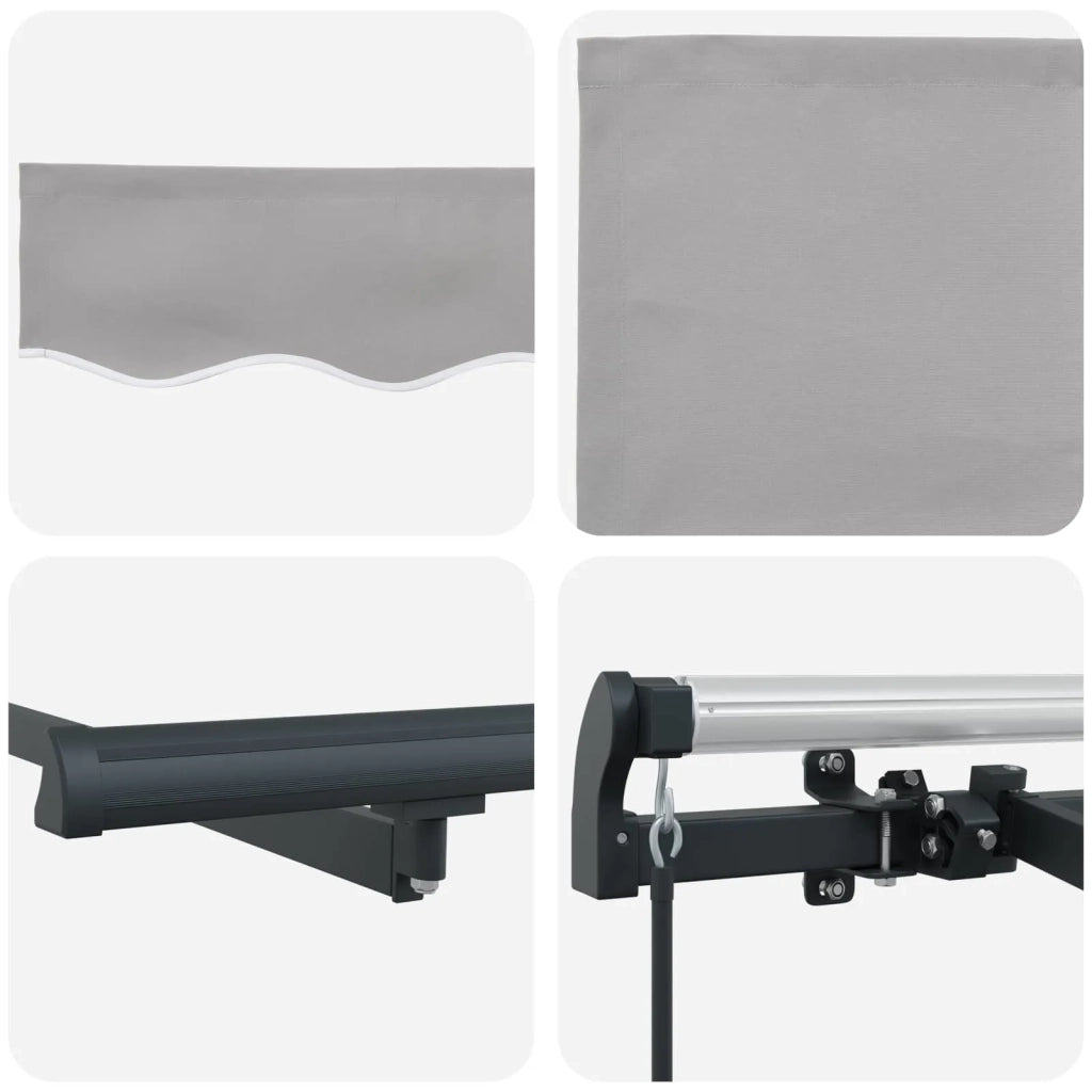 Tenda Retrattile Grigio chiaro 300 x 200 cm Tessuto 3329586