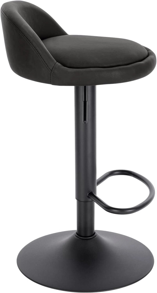 Sgabelli da Cucina in similpelle con Poggiapiedi Sgabelli da Bar Moderni per Bancone Penisola Sedie Alte Girevoli Altezza Seduta Regolabile 61-82cm, Antracite 4 Pezzi 0913BY-4