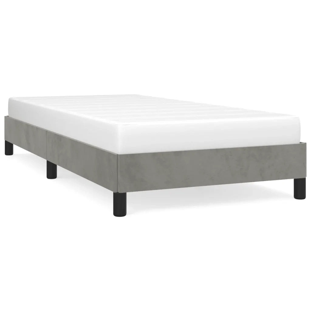 Giroletto senza Materasso-Struttura Letto Grigio Chiaro 100x200 cm Velluto 955946