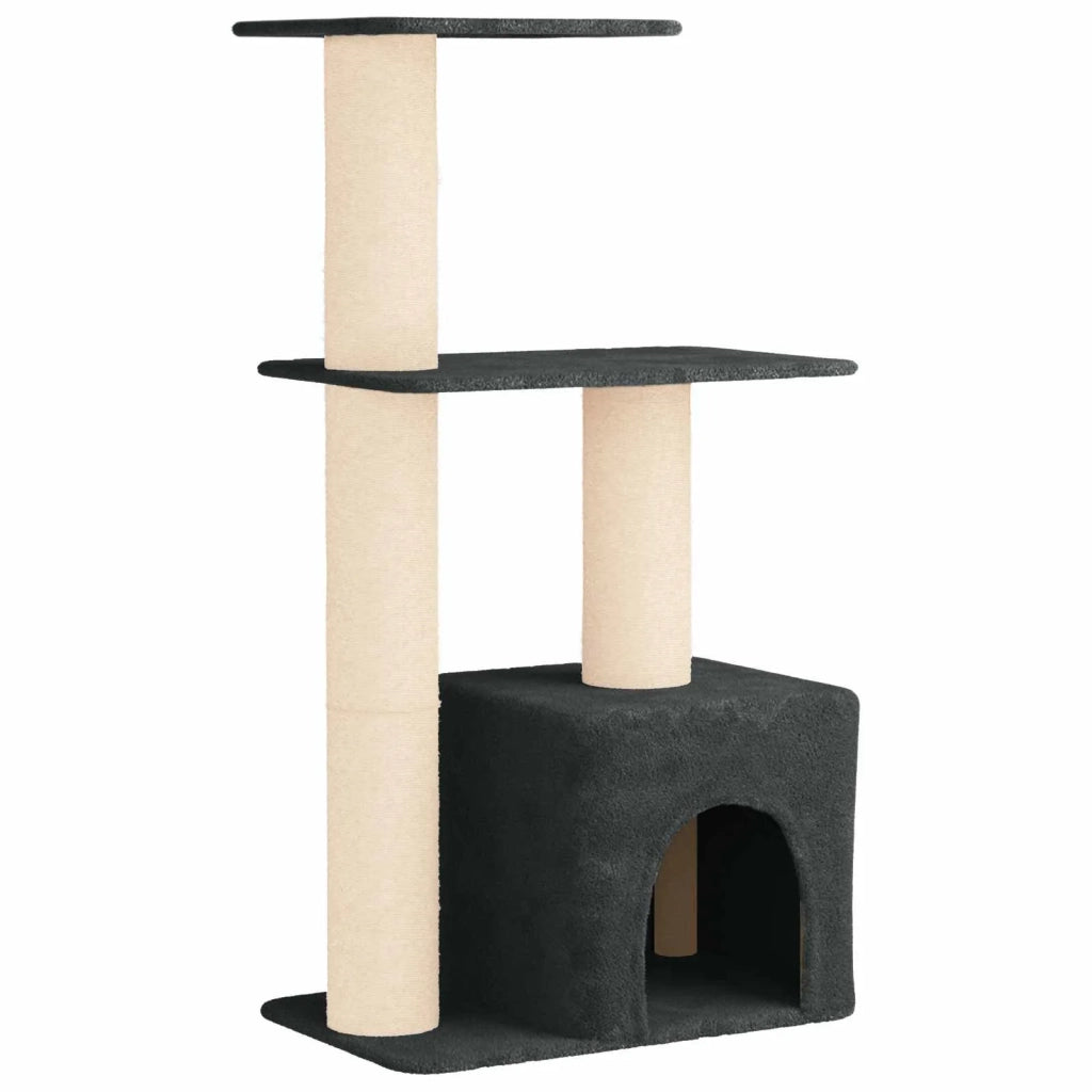 Albero per gatti con pali per graffiare in sisal Grigio Scuro 42033065