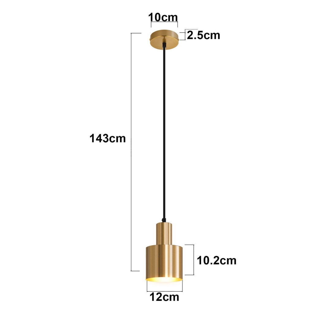 Lampada a sospensione ZMH per sala da pranzo 1 fiamma moderna in metallo E27 color oro per cucina