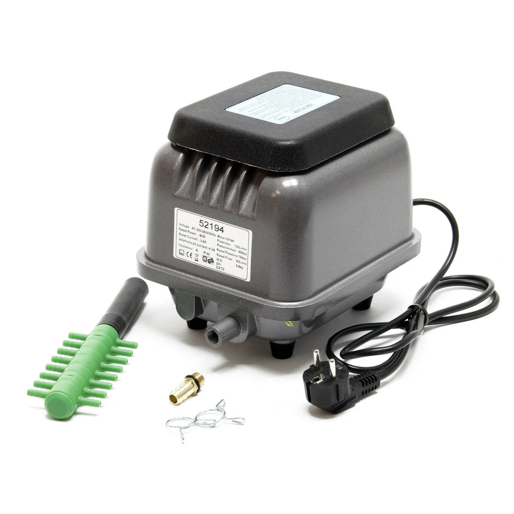 Pompa d'aria elettromagnetica silenziosa per acquario/laghetto 120 litri al minuto 16_0002805