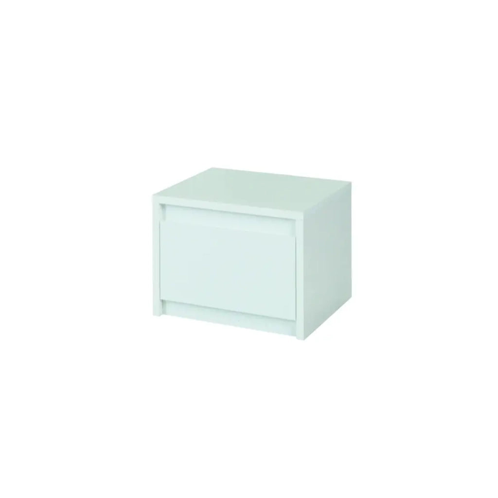 Set di due comodini per camera da letto. Collezione VERONA. Colore bianco.