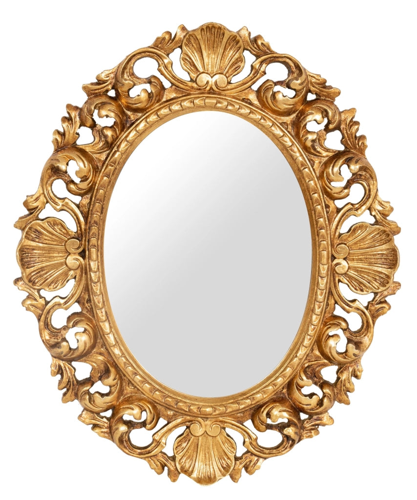 Biscottini SPECCHIERA DA PARETE IN LEGNO FINITURA FOGLIA ORO ANTICATO MADE IN ITALY