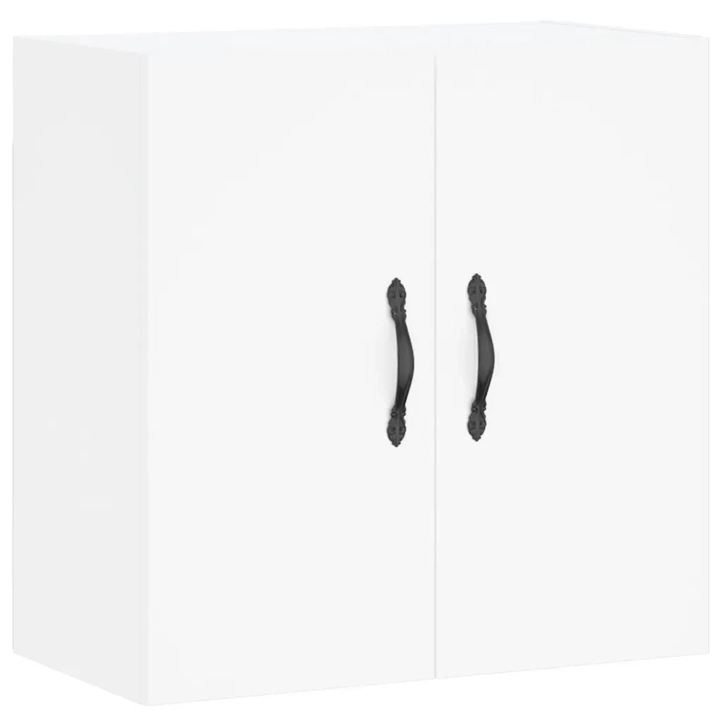 Mobiletto a muro rettangolare bianco 60 x 31 x 60 cm pratico spazio contenitivo elemento decorativo in legno bianco 02_0048798