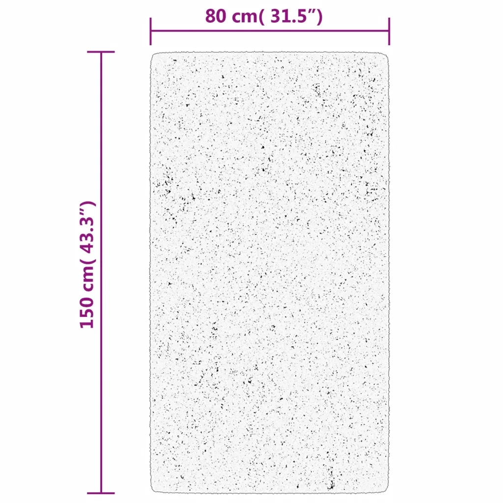 vidaXL Tappeto a Pelo Corto HUARTE Morbido e Lavabile Grigio 80x150 cm