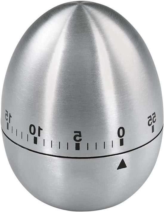 Orologio analogico - Alarme da cucina in acciaio inossidabile - Argento