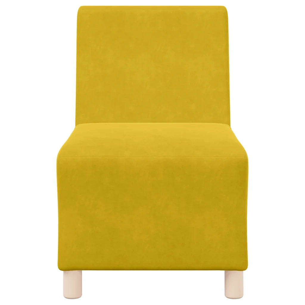 Divano componibile senza braccioli giallo 55 cm in velluto 4108486