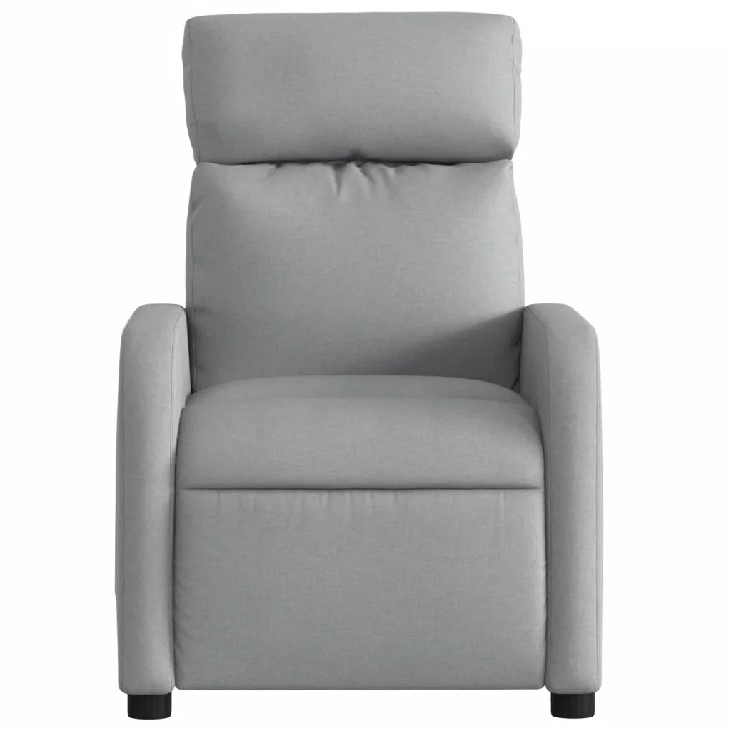 Divano Sedia-Poltrona Reclinabile in Tessuto Grigio Chiaro 246224